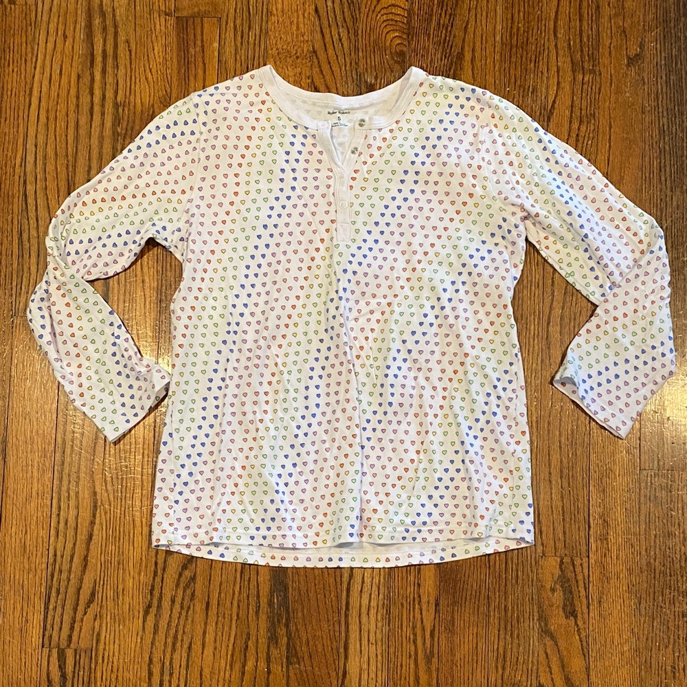 Roller Rabbit Multicolor Hearts Women’s size Small Pajama Set - Picture 4 of 7